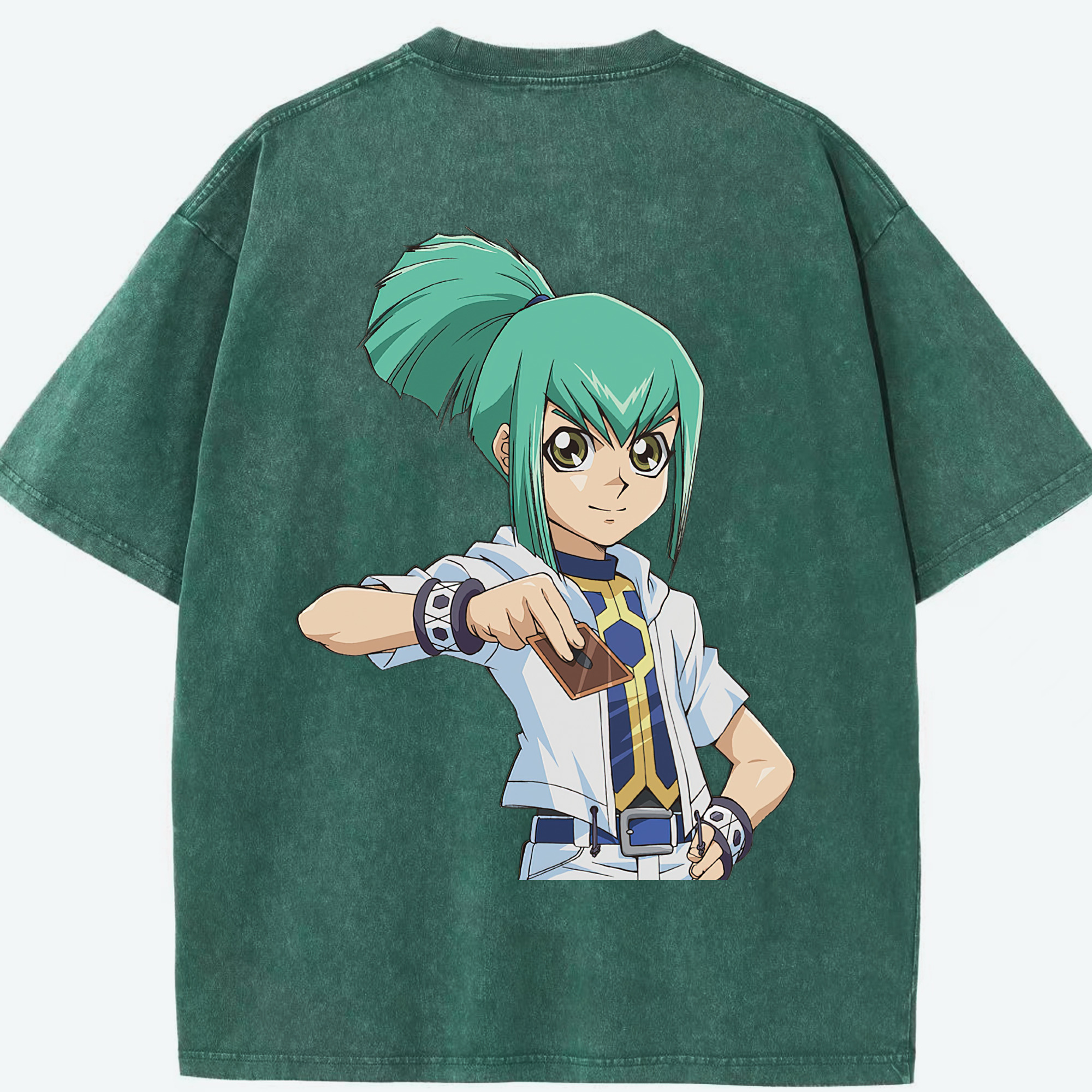 （画像用） 遊☆戯☆王 Yu-Gi-Oh! 綿100% ヴィンテージ風 半袖Tシャツ（背面プリント）